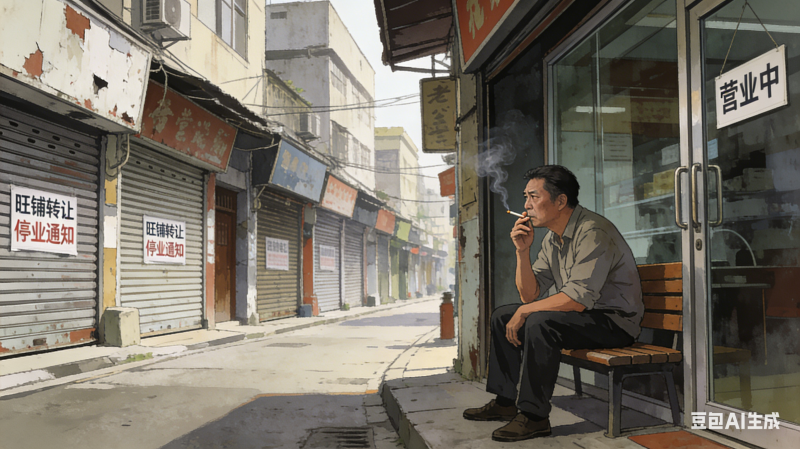 晚饭后小镇的雪景 (4)