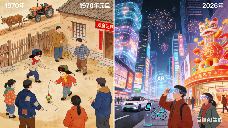 晚饭后小镇的雪景 (3)